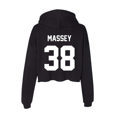 Utah Valley - NCAA Baseball : DJ Massey - Women's Crop Fleece Hoodie-1
