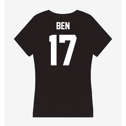 Utah Valley - NCAA Men's Soccer : Deontae Ben - Women's V-Neck T-Shirt-1