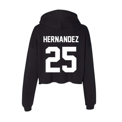 Utah Valley - NCAA Baseball : Ray Hernandez - Women's Crop Fleece Hoodie-1