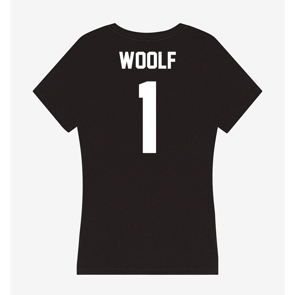 Utah Valley - NCAA Women's Volleyball : Maranda Woolf - Women's V-Neck T-Shirt-1