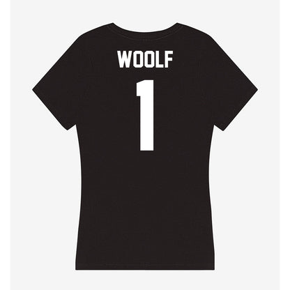 Utah Valley - NCAA Women's Volleyball : Maranda Woolf - Women's V-Neck T-Shirt-1