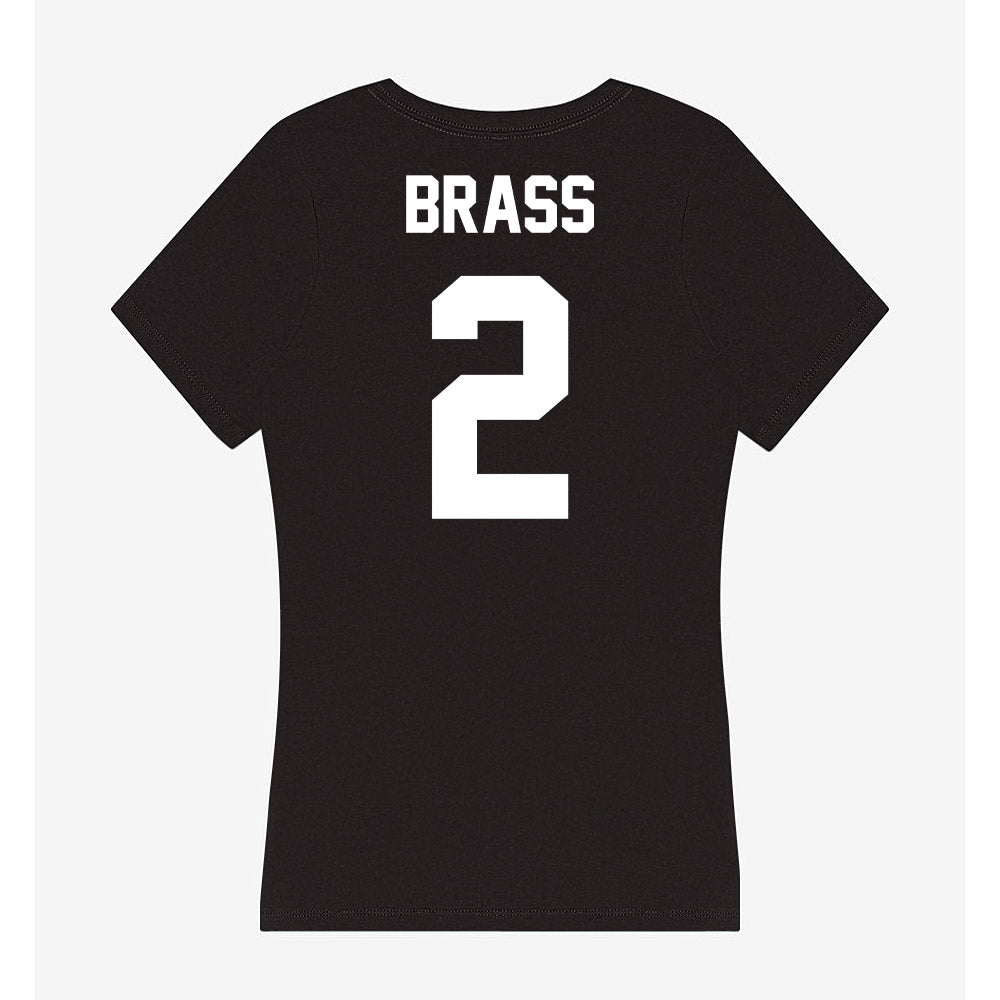 Utah Valley - NCAA Baseball : Cooper Brass - Women's V-Neck T-Shirt-1
