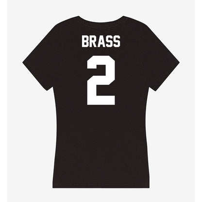 Utah Valley - NCAA Baseball : Cooper Brass - Women's V-Neck T-Shirt-1