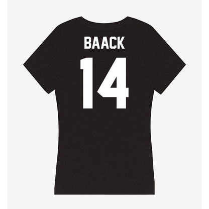 Utah Valley - NCAA Baseball : Cohen Baack - Women's V-Neck T-Shirt-1