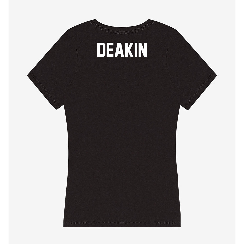 Utah Valley - NCAA Women's Track & Field : Karsten Deakin - Women's V-Neck T-Shirt-1