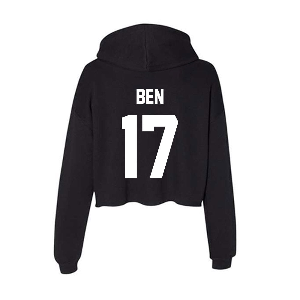 Utah Valley - NCAA Men's Soccer : Deontae Ben - Women's Crop Fleece Hoodie-1