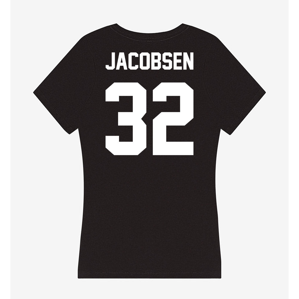 Utah Valley - NCAA Baseball : Trey Jacobsen - Women's V-Neck T-Shirt-1