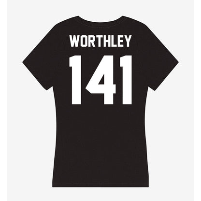 Utah Valley - NCAA Wrestling : Jason Worthley - Women's V-Neck T-Shirt-1