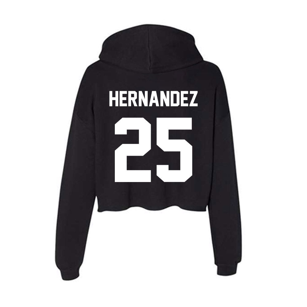 Utah Valley - NCAA Baseball : Ray Hernandez - Women's Crop Fleece Hoodie-1