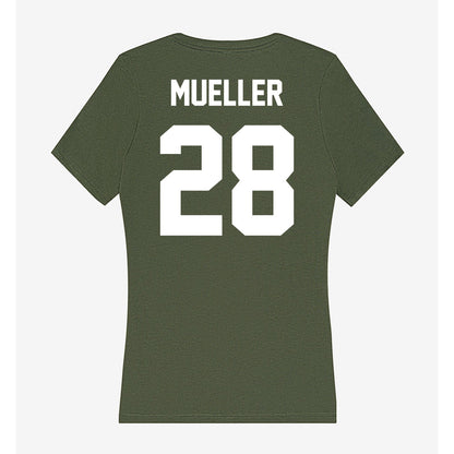 Utah Valley - NCAA Men's Soccer : Konrad Mueller - Women's V-Neck T-Shirt-1