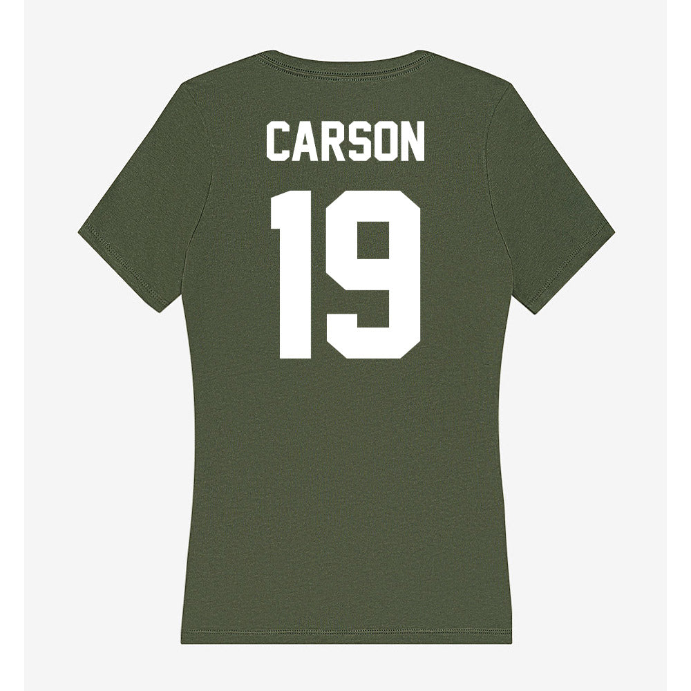 Utah Valley - NCAA Women's Volleyball : Bree Carson - Women's V-Neck T-Shirt-1