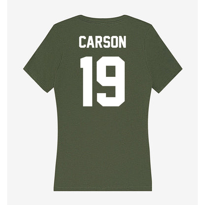 Utah Valley - NCAA Women's Volleyball : Bree Carson - Women's V-Neck T-Shirt-1