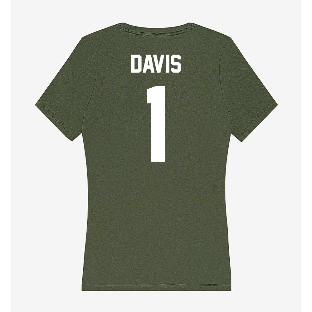 Utah Valley - NCAA Men's Basketball : Tanner Davis - Women's V-Neck T-Shirt-1