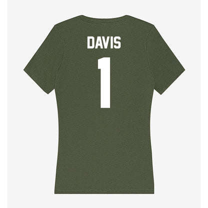 Utah Valley - NCAA Men's Basketball : Tanner Davis - Women's V-Neck T-Shirt-1