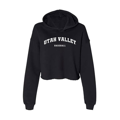 Utah Valley - NCAA Baseball : Ray Hernandez - Women's Crop Fleece Hoodie-0