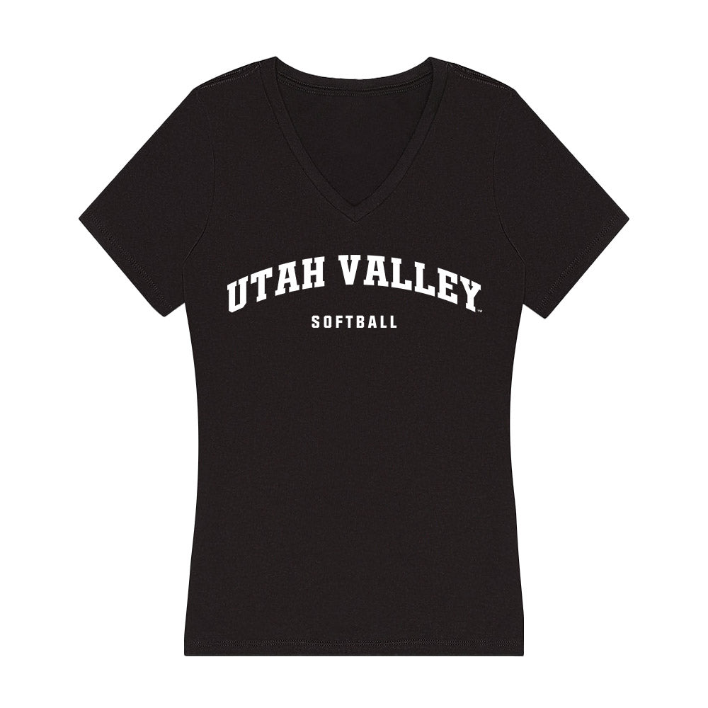 Utah Valley - NCAA Softball : Bailey Marvin - Women's V-Neck T-Shirt-0