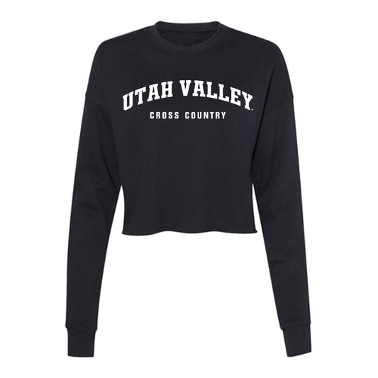 Utah Valley - NCAA Men's Cross Country : Cameron Jacobs - Women's Cropped Crew Fleece-0