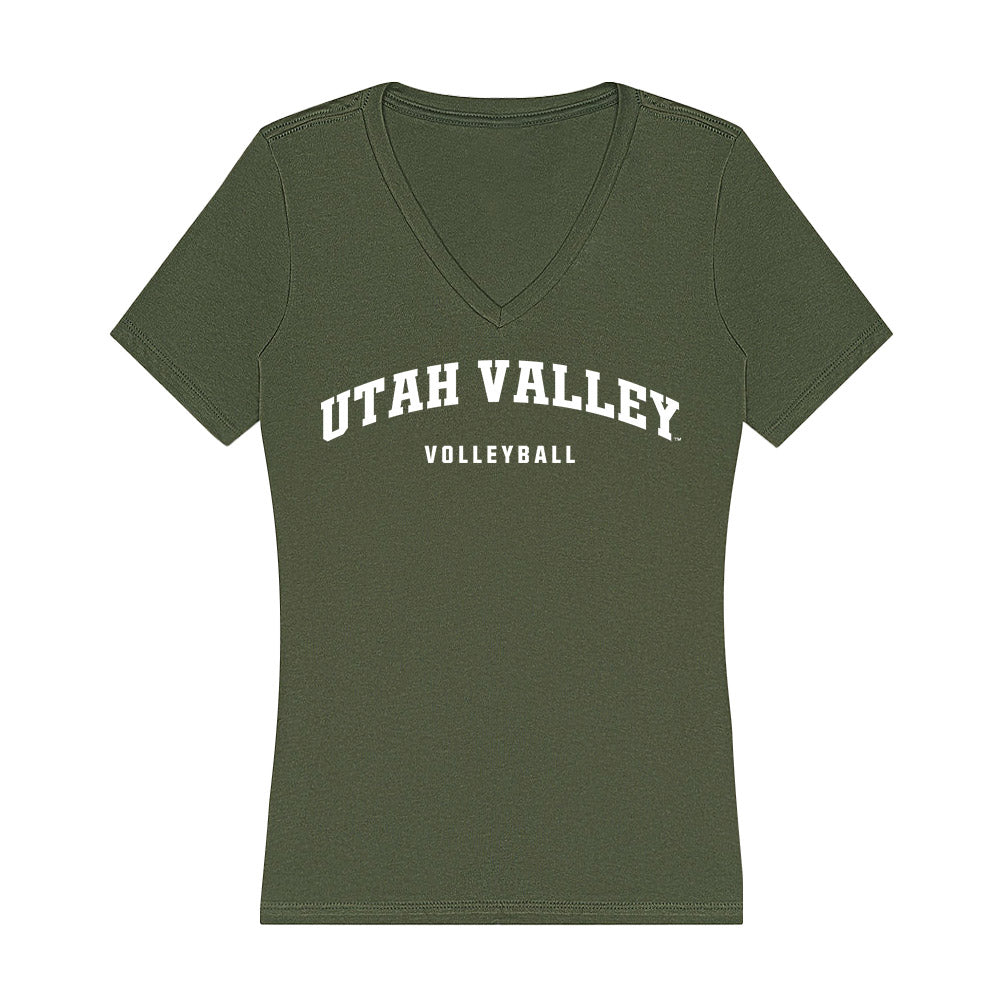Utah Valley - NCAA Women's Volleyball : Bree Carson - Women's V-Neck T-Shirt-0