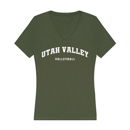 Utah Valley - NCAA Women's Volleyball : Bree Carson - Women's V-Neck T-Shirt-0