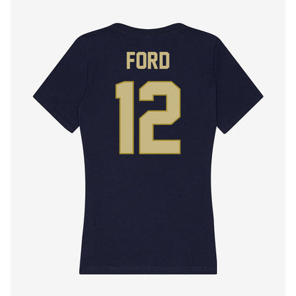 Oral Roberts - NCAA Men's Soccer : Zak Ford - Women's V-Neck T-Shirt-1