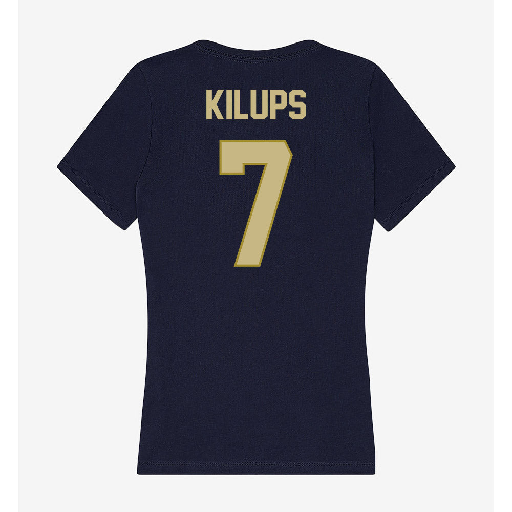 Oral Roberts - NCAA Men's Basketball : Martins Kilups - Women's V-Neck T-Shirt-1