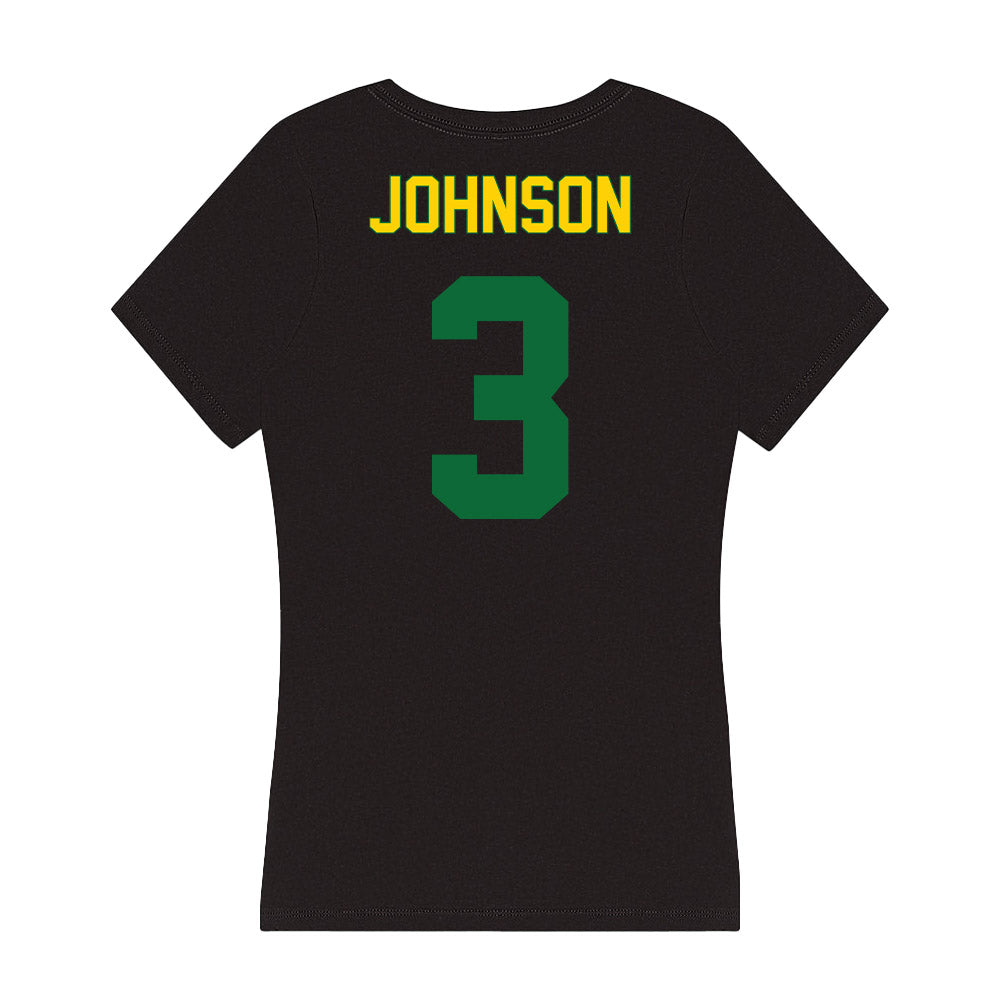  - NCAA Football : Denim Johnson - Classic Shersey Women's V-Neck T-Shirt-1