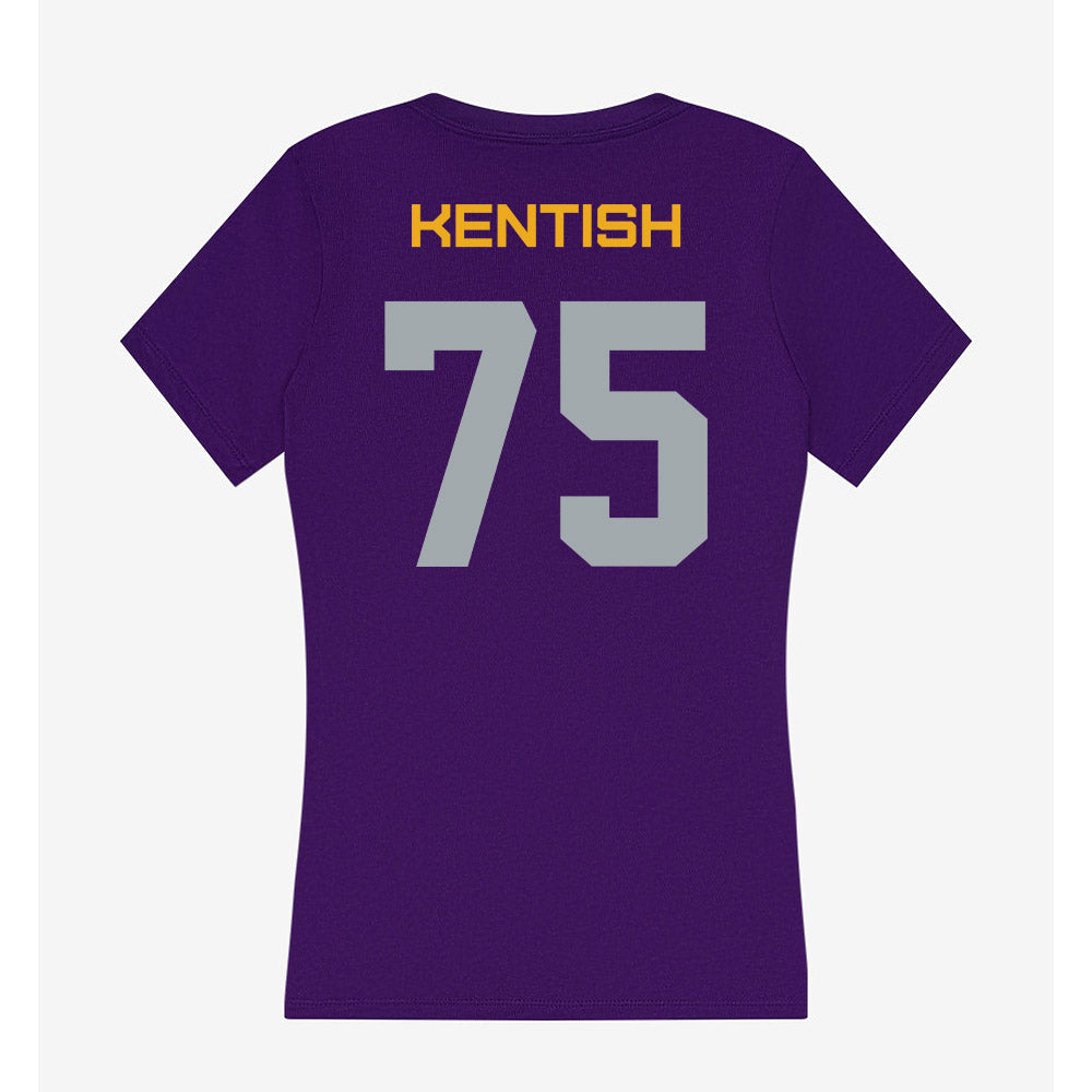 UAlbany - NCAA Football : Sean Kentish - Women's V-Neck T-Shirt-1