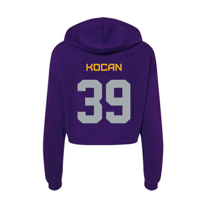 UAlbany - NCAA Football : RJ Kocan - Women's Crop Fleece Hooded Sweatshirt-1