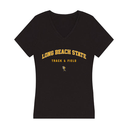 LBSU - NCAA Men's Track & Field : Jaylon Wells - Women's V-Neck T-Shirt-0