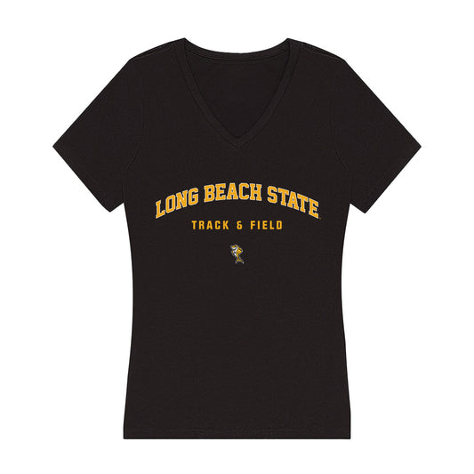 LBSU - NCAA Men's Track & Field : Jaylon Wells - Women's V-Neck T-Shirt-0