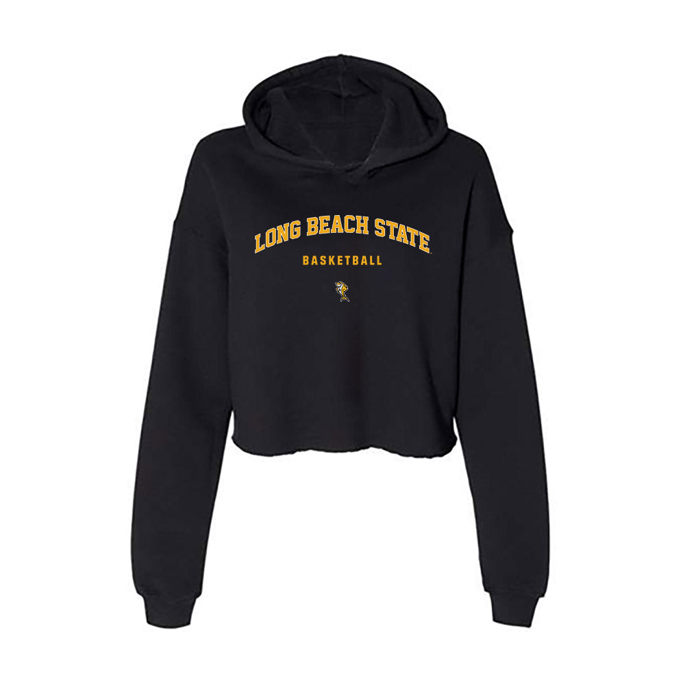LBSU - NCAA Men's Basketball : Leopold Levillain - Women's Crop Fleece Hoodie-0