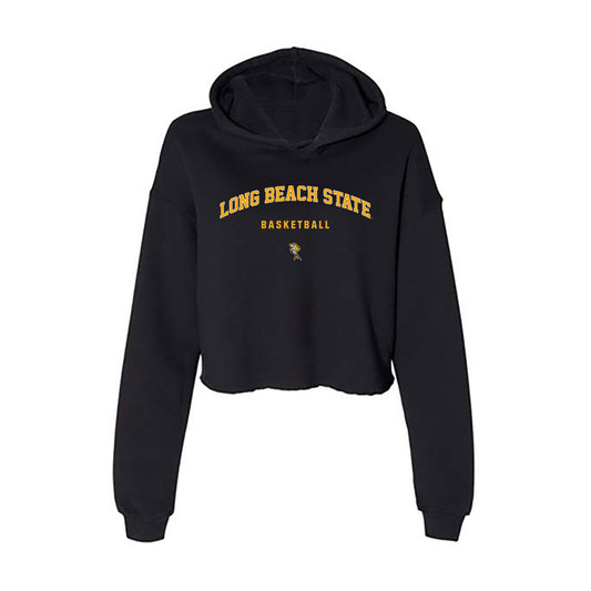 LBSU - NCAA Men's Basketball : Leopold Levillain - Women's Crop Fleece Hoodie-0
