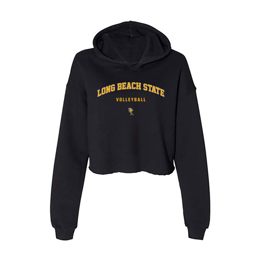 LBSU - NCAA Women's Volleyball : Emma Gardner - Women's Crop Fleece Hoodie-0