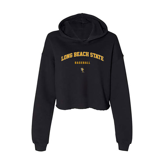 LBSU - NCAA Baseball : Murchael Turner - Women's Crop Fleece Hoodie-0