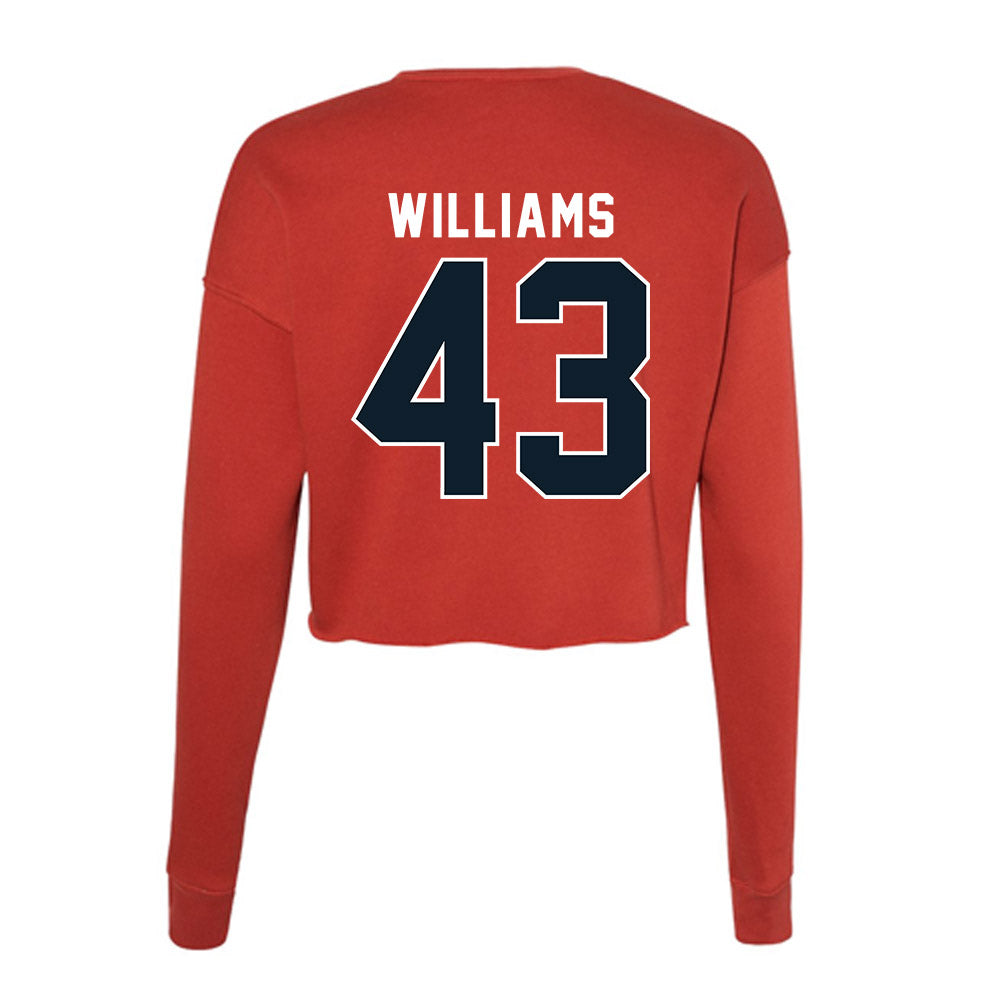 Dallas Baptist - NCAA Baseball : Miles Williams - Women's Cropped Crew Fleece-1