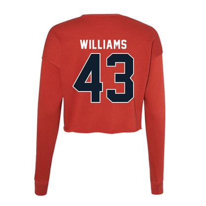 Dallas Baptist - NCAA Baseball : Miles Williams - Women's Cropped Crew Fleece-1