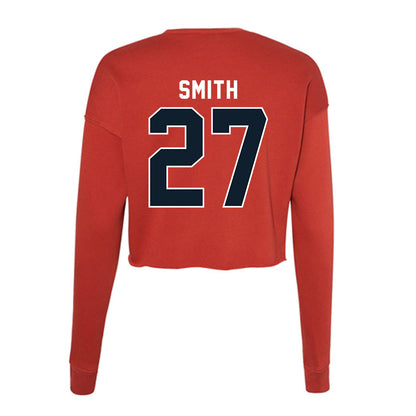 Dallas Baptist - NCAA Baseball : Russ Smith - Women's Cropped Crew Fleece-1