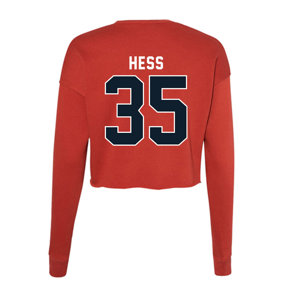 Dallas Baptist - NCAA Baseball : Tate Hess - Women's Cropped Crew Fleece-1