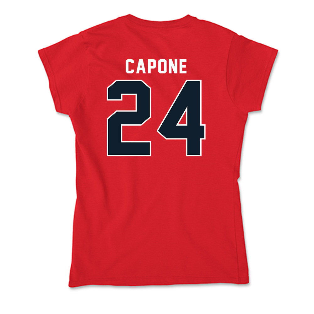 Dallas Baptist - NCAA Men's Tennis : Zach Capone - Soft Style Women’s T-Shirt-1