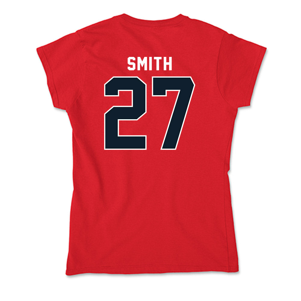 Dallas Baptist - NCAA Baseball : Russ Smith - Soft Style Women’s T-Shirt-1