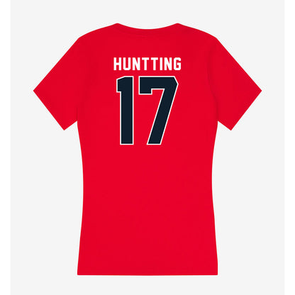 Dallas Baptist - NCAA Men's Ice Hockey : David Huntting - Women's V-Neck T-Shirt-1