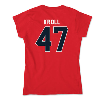 Dallas Baptist - NCAA Baseball : Athan Kroll - Soft Style Women’s T-Shirt-1