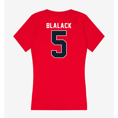 Dallas Baptist - NCAA Baseball : Jayden Blalack - Women's V-Neck T-Shirt-1