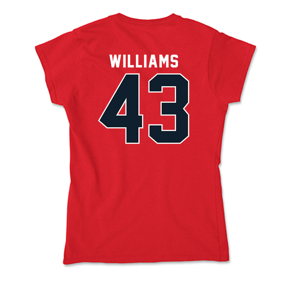 Dallas Baptist - NCAA Baseball : Miles Williams - Soft Style Women’s T-Shirt-1