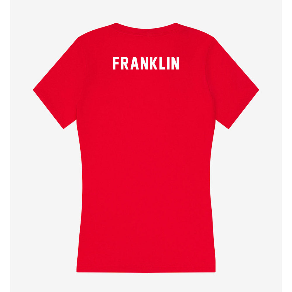 Dallas Baptist - NCAA Men's Golf : Brecken Franklin - Women's V-Neck T-Shirt-1
