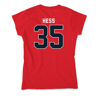 Dallas Baptist - NCAA Baseball : Tate Hess - Soft Style Women’s T-Shirt-1