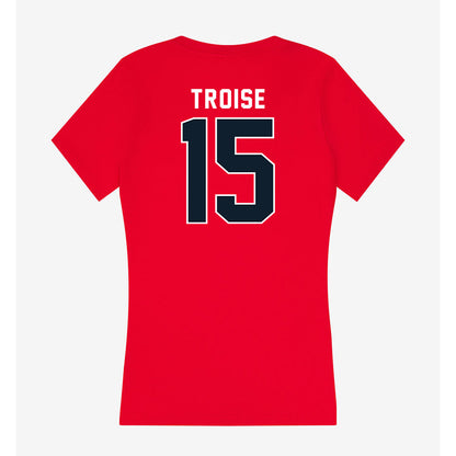 Dallas Baptist - NCAA Men's Ice Hockey : Brenden Troise - Women's V-Neck T-Shirt-1