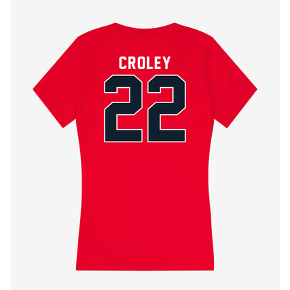 Dallas Baptist - NCAA Women's Soccer : Emma Croley - Women's V-Neck T-Shirt-1