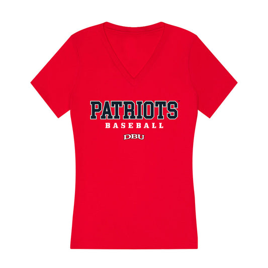 Dallas Baptist - NCAA Baseball : Cooper Neville - Women's V-Neck T-Shirt-0