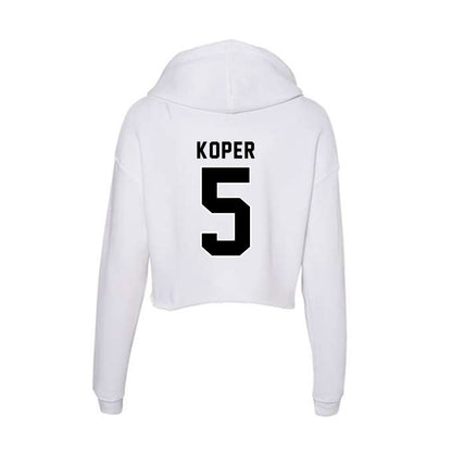Providence - NCAA Women's Field Hockey : Saar Koper - Women's Crop Fleece Hooded Sweatshirt-1